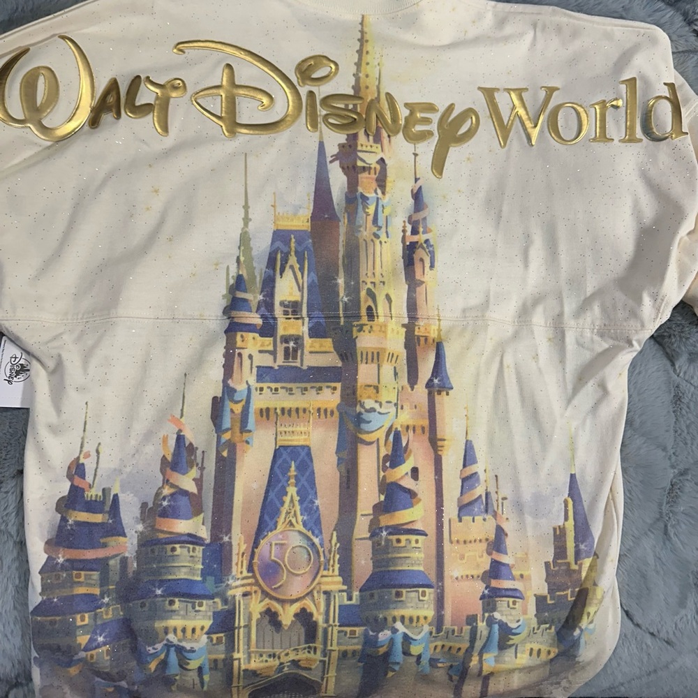 Disney Kids Cream and Gold Castle Hoodie